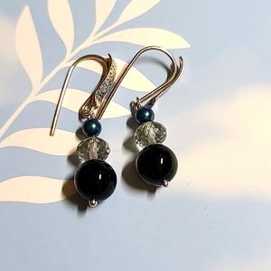 Earrings - 3 Tiered Stones